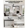 TALOYA 52 in. LED Indoor Black Ceiling Fan with Light and Remote, Reversible DC Motor, 5 Blades and 3 CCT Light Kit - 4 of 4