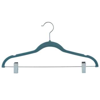 Visland 5pcs Plastic Hangers Clothing Hangers Ideal Clothing Hangers Telescopic Skid-proof Baby Clothes Hangers for Everyday Standard Use, Blue