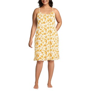 Lands' End Women's Cooling Knee Length Slip Nightgown - 1 of 3