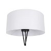 Elegant Lighting Cason 1 light Silver and White shade Floor lamp - 3 of 4