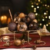 Aoibox 100pcs Christmas Tree Ornaments Set Bronze Copper Brown Gold Shatterproof Plastic Balls 1.18in to 5.31in Fall Holiday Decor - 3 of 4