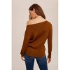 Women's Ruched Drawstring Asymetrical Sweater - Hem & Thread - 3 of 4