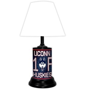NCAA 18-inch Desk/Table Lamp with Shade, #1 Fan with Team Logo, Connecticut Huskies - 1 of 3