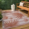 JONATHAN Y Veronica Classic Beach Stripe and Palm Leaf Indoor/Outdoor Area Rug - 3 of 4