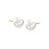 Ross-Simons 8-9mm Cultured Button Pearl Stud Earrings in 14kt Yellow Gold - 3 of 4