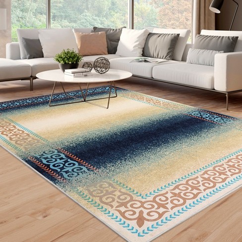 Area Rugs 8x10 Washable Non-Slip Rug Stain Resistant Rugs for Living Room  Dining Room Bedroom Low-Pile and Ultra Soft Area Rug (Beige, 8x10)