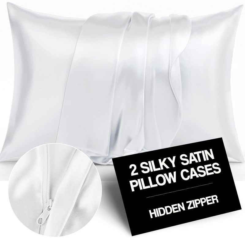 Shopbedding - Satin Pillowcase with Zipper for Hair and Skin, 3 of 7