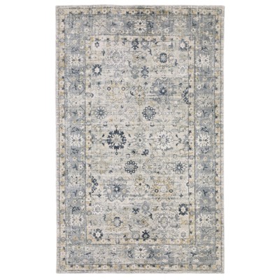 Oriental Weavers Windham WIN01 Grey /Blue Indoor Area Rug - 2'6" x 10'