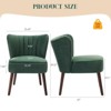 Modern Living Room Chair, Mid-Century Accent Chair, Soft Velvet Upholstered Chair with Adjustable Feet, Side Accent Chair Lounge Chair for Bedroom - 2 of 4