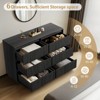 6-Drawer Dresser 47"W Double Dresser With Waveform Fluted Panel - 4 of 4
