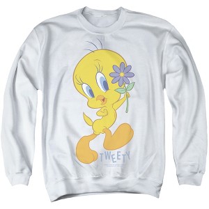 Looney Tunes Tweety Flower Adult Crewneck Sweatshirt - 1 of 4