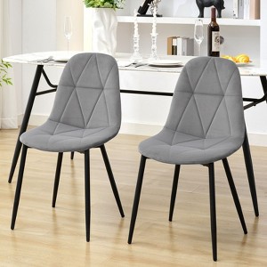 Hyleory Modern Upholstered Velvet Dining Chairs Set of 2 with Metal Legs and High Back, for Kitchen and Dining Room, Easy to Assemble and Clean - 1 of 4