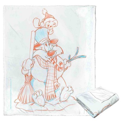 Warner Bros. Looney Tunes Sylvester Snowman Silk Touch Throw Blanket ...