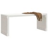 vidaXL Patio Bench, Extendable, White 83.7"x15.9"x17.7" Solid Wood Pine - 3 of 4