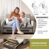 Luck Live Adjustable Sleeper Chair Pullout Sofa Bed with Modern Linen Fabric for Living Room - 2 of 4