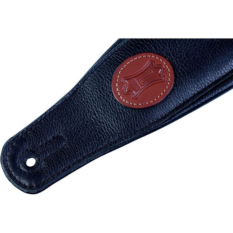 Levy's MSS2-BLK 3" Signature Series Black Leather Guitar Strap, 3 of 5