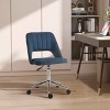 GlasFlength Task and Office Chairs Armless Office Chair Ergonomic Rolling Computer Desk Chair Work Chair for Office, Blue, 19.25"*23.5"*35.75" - 2 of 4