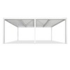 PURPLE LEAF Outdoor Louvered Pergola Aluminum Gazebo Modern White Patio Metal Pergola with Adjustable Rainproof Hardtop for Garden Lawns Yard - 2 of 4