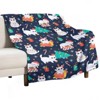 DSANE Colorful Christmas Pattern Christmas Throw Blanket Soft Fleece Christmas Blanket Cozy Flannel Throw for Couch Bed - 3 of 4