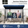 Tangkula 3-Seat Patio Swing Chair w/ Adjustable Canopy Thickened Cushions Pillow Outdooor - 2 of 4