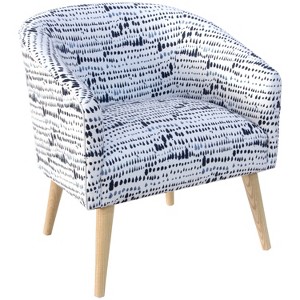 Natalee Chair Blue Dot with Natural Legs - Cloth & Co.