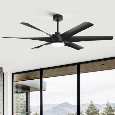 Airsurfer 65-in Windmill Color-Changing Integrated LED  with ABS Blades Ceiling Fan With Light - Remote Included ( 6 -Blade )