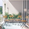 vidaXL Outdoor Bistro Chairs, Set of 4, Foldable Space Saving Design, Crafted from Acacia, Strong Steel Frame, Unique Grains for Every Chair - 2 of 4