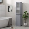 kleankin Tall Bathroom Cabinet, Narrow Bathroom Storage Cabinet with Acrylic Door, Drawer and Shelves - 3 of 4