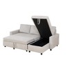 DOMETOUR Grey Flannelette 2-Piece Couch Living Room Sofabed - 4 of 4