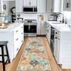 Washable Area Rug, Vintage Floral Throw Non-Slip Distressed Carpet, Aesthetic Print Floor Rug - 2 of 4