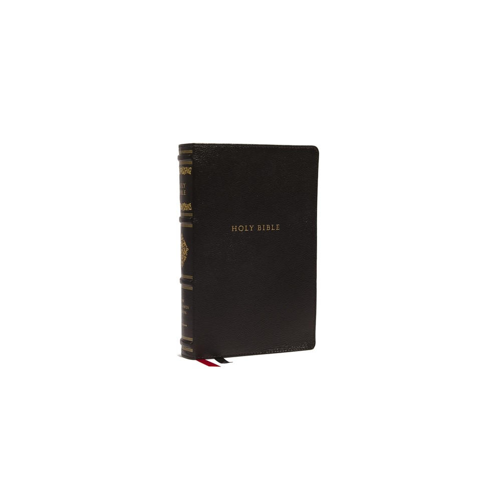 Nkjv, Personal Size Reference Bible, Sovereign Collection, Genuine Leather, Black, Red Letter, Comfort Print - by Thomas Nelson (Leather Bound)