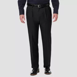 Haggar Men's Premium Comfort 4-Way Stretch Classic Pleated Dress Pants