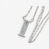 Anna-Kaci Silver Tone Initial Letter Pendant Necklace with Crystal Rhinestone Accents - 2 of 4