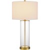 Cal Lighting Hookerton 150W 3 Way Glass Table lamp with Drum hardback Fabric Shade. Priced and Sold as Pairs - 3 of 4