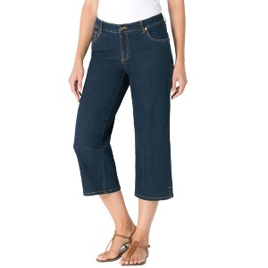 Woman Within Plus Size Petite Capri Stretch Denim Jean - 1 of 4