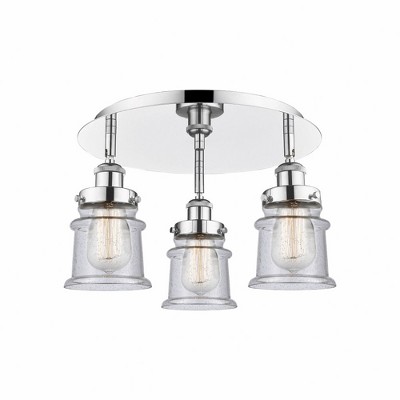 Canton - 3 Light Flush Mount In Industrial Style-9 Inches Tall and 17 Inches Wide