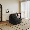 MAYEERTY 1-Seater Sofa Black - Compact Single Seat, Corduroy, No Assembly, Great for Corner/Small Apartment - 2 of 4