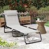 Outsunny Folding Chaise Lounge Pool Chair with 4-Position Reclining Back, Pillow, Breathable Mesh & Bungee Seat - 3 of 4