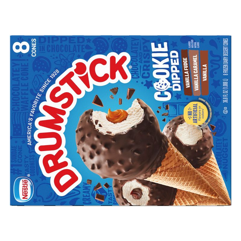 Nestle Drumstick Cookie Dipped Ice Cream Cone - 8pk, 4 of 13