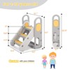 Homhougo Toddler Step Stool Foldable, Step Stool for Kids 3 Steps, Folding Step Ladder Kids with Handles for Bathroom Bed Toilet Potty Training - 2 of 4