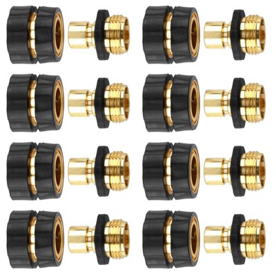 Infurnic Hose Nozzles and Wands 3/4 Inch Garden Hose Fitting Quick Connector Male and Female Set, Aluminum Quick Connect Hose Fittings 6 Sets