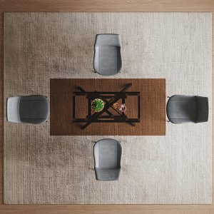 KWPZQEB Rectangle Extendable Dining Table from 47 to 59", Kitchen Table with Sintered Stone Top & Steel X-Base, Modern Luxury Dining Room Table Set - 1 of 4