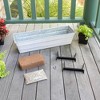 ACHLA Designs Small Cape Cod Rectangular Galvanized Steel Outdoor Planter Box for 2x6 Railings with Mounting Bracket White 22"x6.5" - 2 of 4