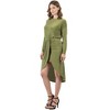 24seven Comfort Apparel Long Sleeve Dressy Tulip Skirt Knee Length Dress - 2 of 4