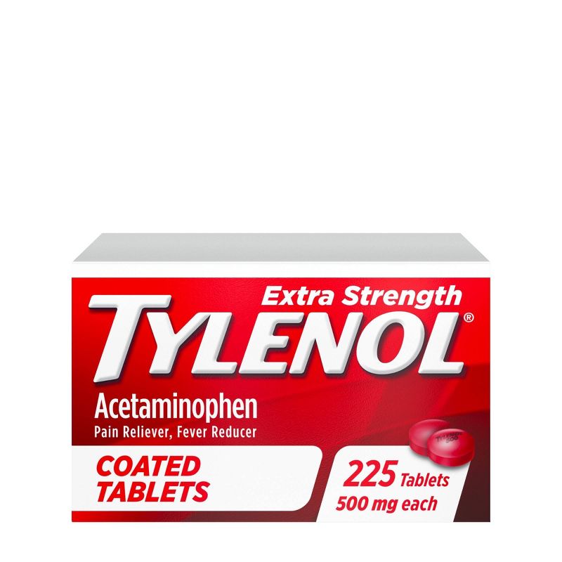 Tylenol Extra Strength Coated Tablets - Acetaminophen - 225ct, 1 of 9