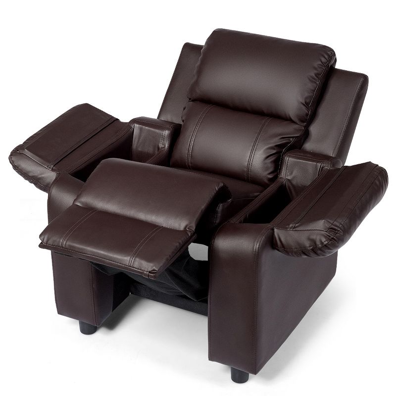 PU Leather Kids Recliner with Armrest & Headrest Lounge 3 Color, 4 of 9