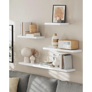 VASAGLE Set of 3 Floating Wall Shelves - Rustic Brown - Display Shelves for Picture Frames - Living Room, Kitchen - 1 of 4