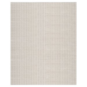 Silver Solid Woven Area Rug - (8
