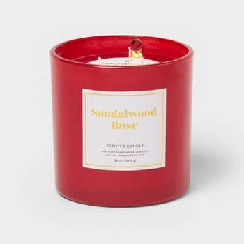 3-Wick 28oz Glass Jar Sandalwood Rose Candle - Opalhouse™