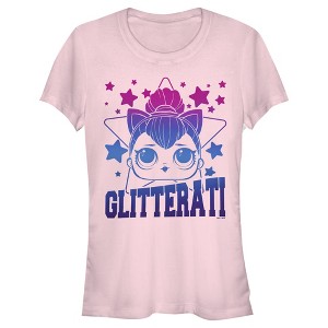 Juniors Womens L.O.L Surprise Kitty Queen Glitterati T-Shirt - 1 of 3